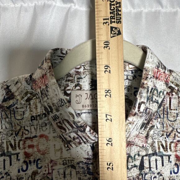 Jagger Men’s News Stand Styled Rare Men’s Short Sleeve Button Up Shirt - Picture 6 of 7